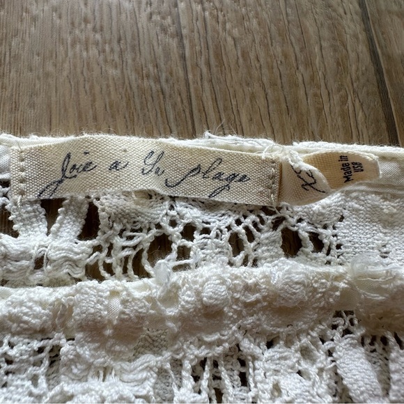 JOIE a la plage Balton Lace Tunic in Off White size XS swim cover up crochet - Picture 6 of 9